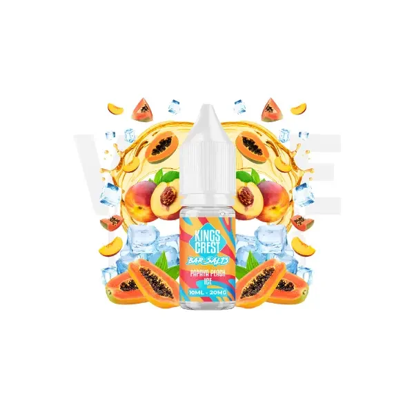Papaya Peach Ice Salt 10ml Bar Juice by Kings Crest