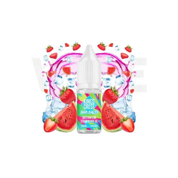 Watermelon Strawberry Ice Salt 10ml Bar Juice by Kings Crest
