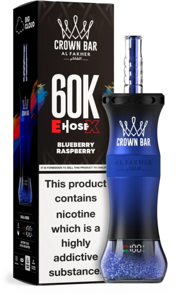 Crown Bar E-Hose X 60K 0.6% by Al Fakher