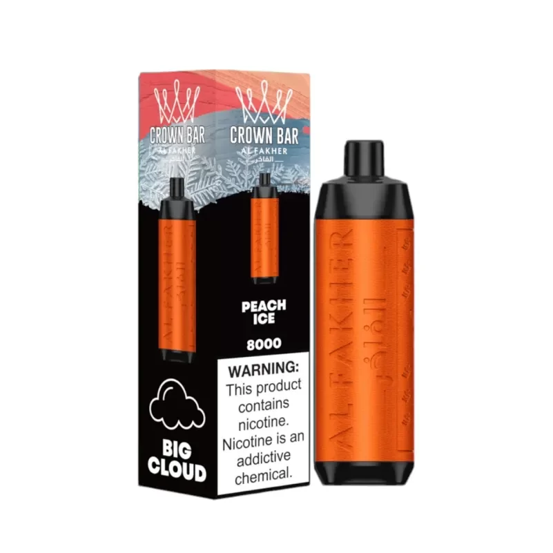 Peach Ice - Crown Bar 8K 0.5% by Al Fakher