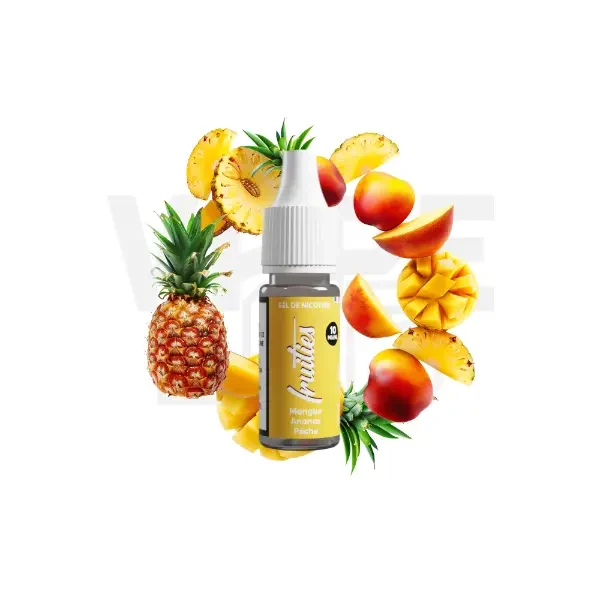 Mangue ananas peche salt 10ml fruities by bobble
