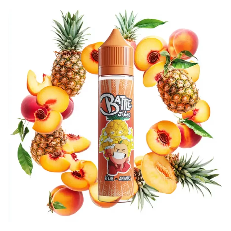 Pêche Ananas 50ml Battle Juice by Bobble