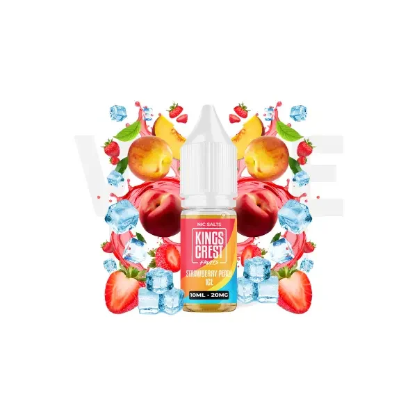 Strawberry peach ice salt 10ml fruits by kings crest